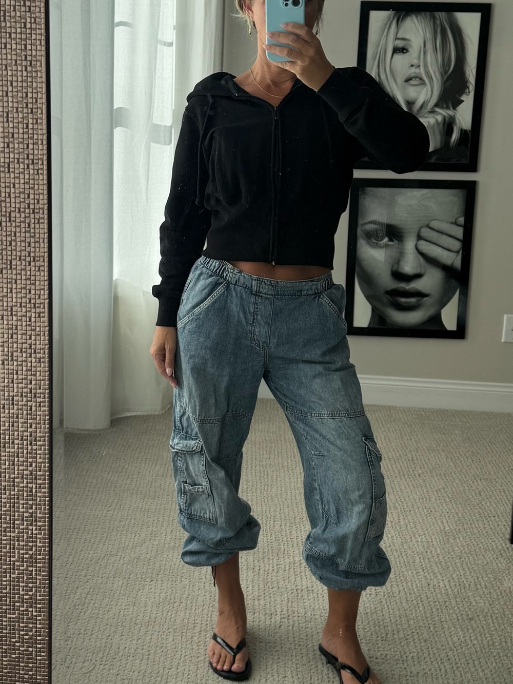 Garage Light Blue Cargo Denim‎ Jeans